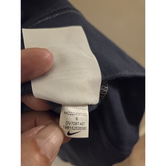 Nike Fleece Crew Sweatshirt in Thunder Blue & White Mens *Measures XL Relaxed - Picture 10 of 10